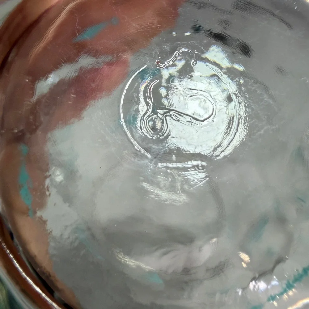 Libbey Mediterranean Atomic Fish Glass Tumblers Aqua MCM Drinking Glass Set of 5